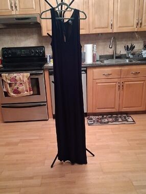 bobeau Blue Sleeveless Maxi Dress with Racerback